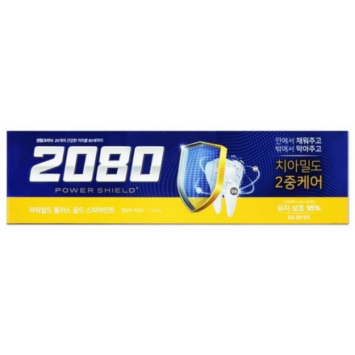 애경 2080 파워쉴드 플러스 치약 골드 스피아민트 140g (1개)