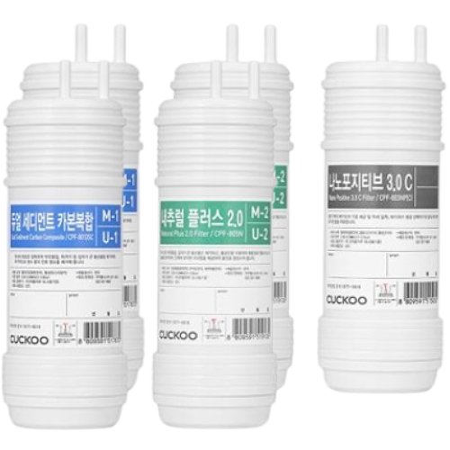 쿠쿠홈시스 정품 필터 3종 세트 CPFS-12M0803 (A형+듀얼세디먼트카본복합1개+내추럴플러스1개)_이미지