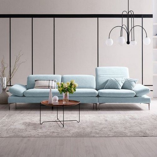 에싸 아반티 헤드기능 리브 패브릭 소파 4인용 (스툴별도)