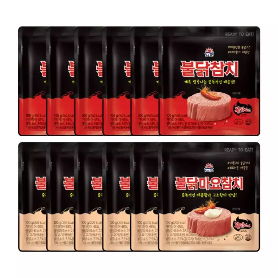 사조대림  불닭 참치 6개 + 불닭 마요 6개