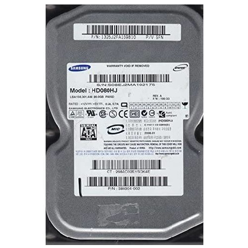 삼성전자 SpinPoint SATA2/7200/8M/해외구매 (80GB, HD080HJ)