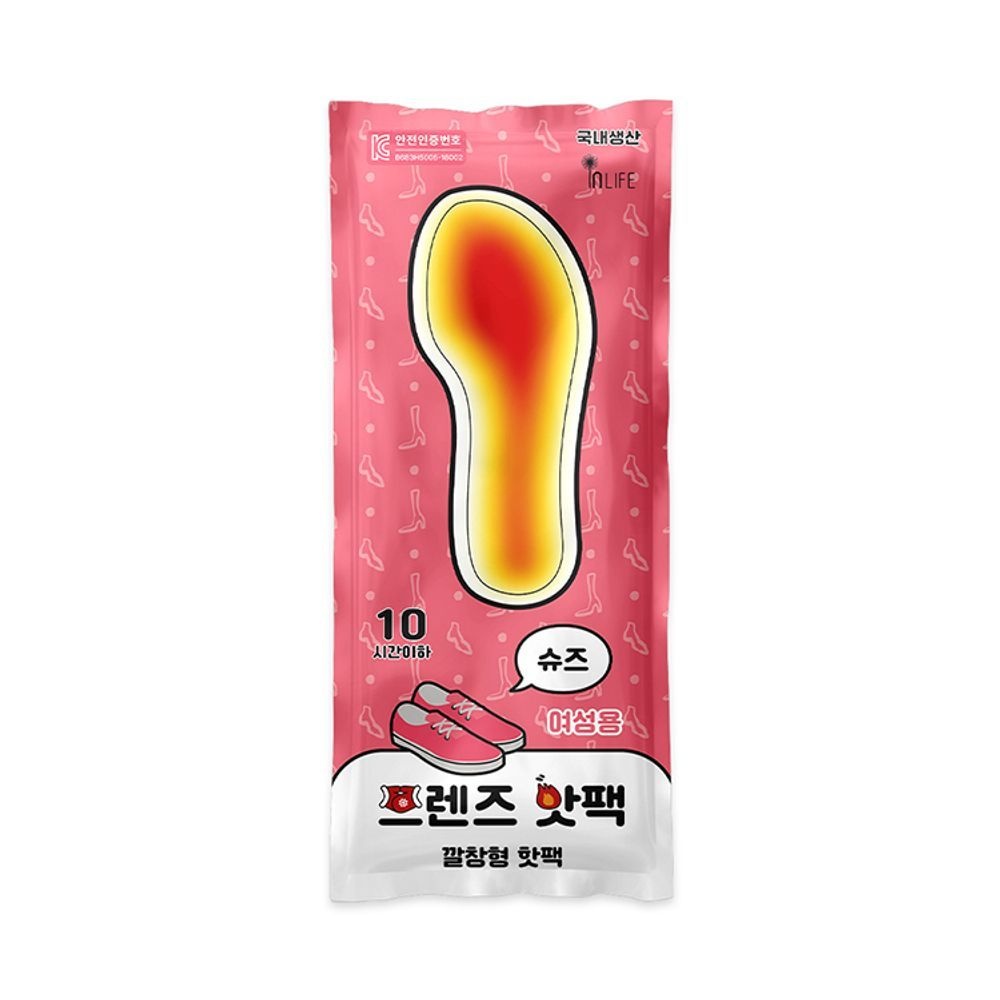 인라이프 프렌즈 깔창형 핫팩 여성용 100g (30개)