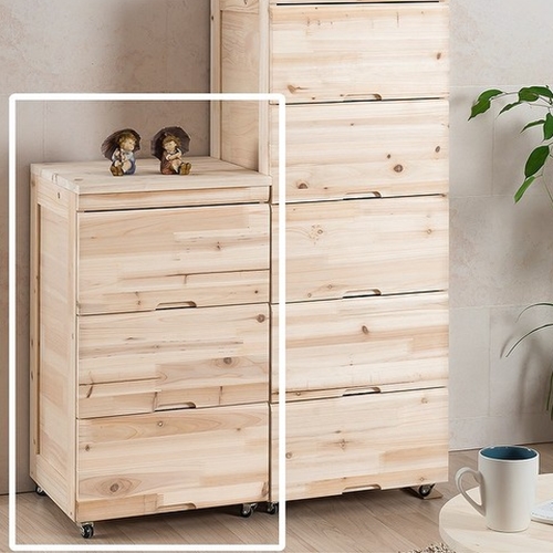 미르 이동식 3단 서랍장 400