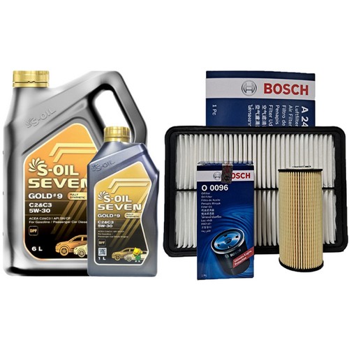 에쓰오일 세븐 골드 #9 C2&C3 5W30 7L + 보쉬필터 현대 싼타페 DM 더프라임 디젤
