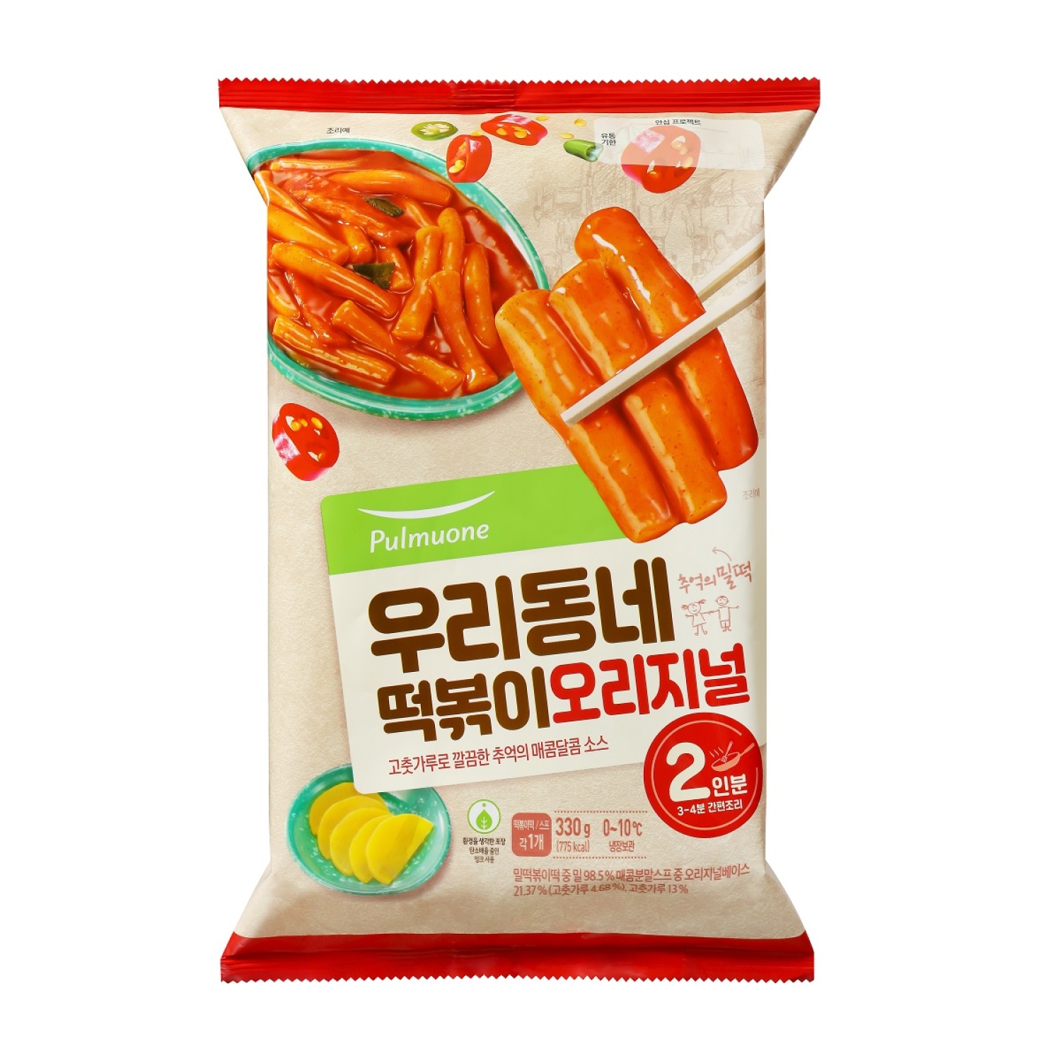풀무원 우리 동네 떡볶이 오리지널 330g