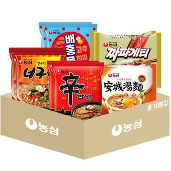 농심 봉지라면 5종 10개 세트