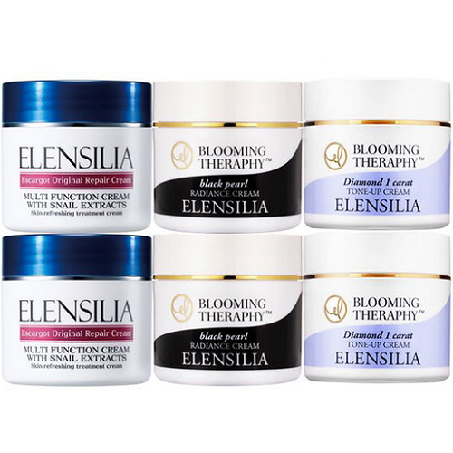 엘렌실라 달팽이 크림+블루밍 테라피 블랙펄 레디언스 크림+블루밍 테라피 다이아몬드 1 캐럿 톤-업 크림 6종 세트