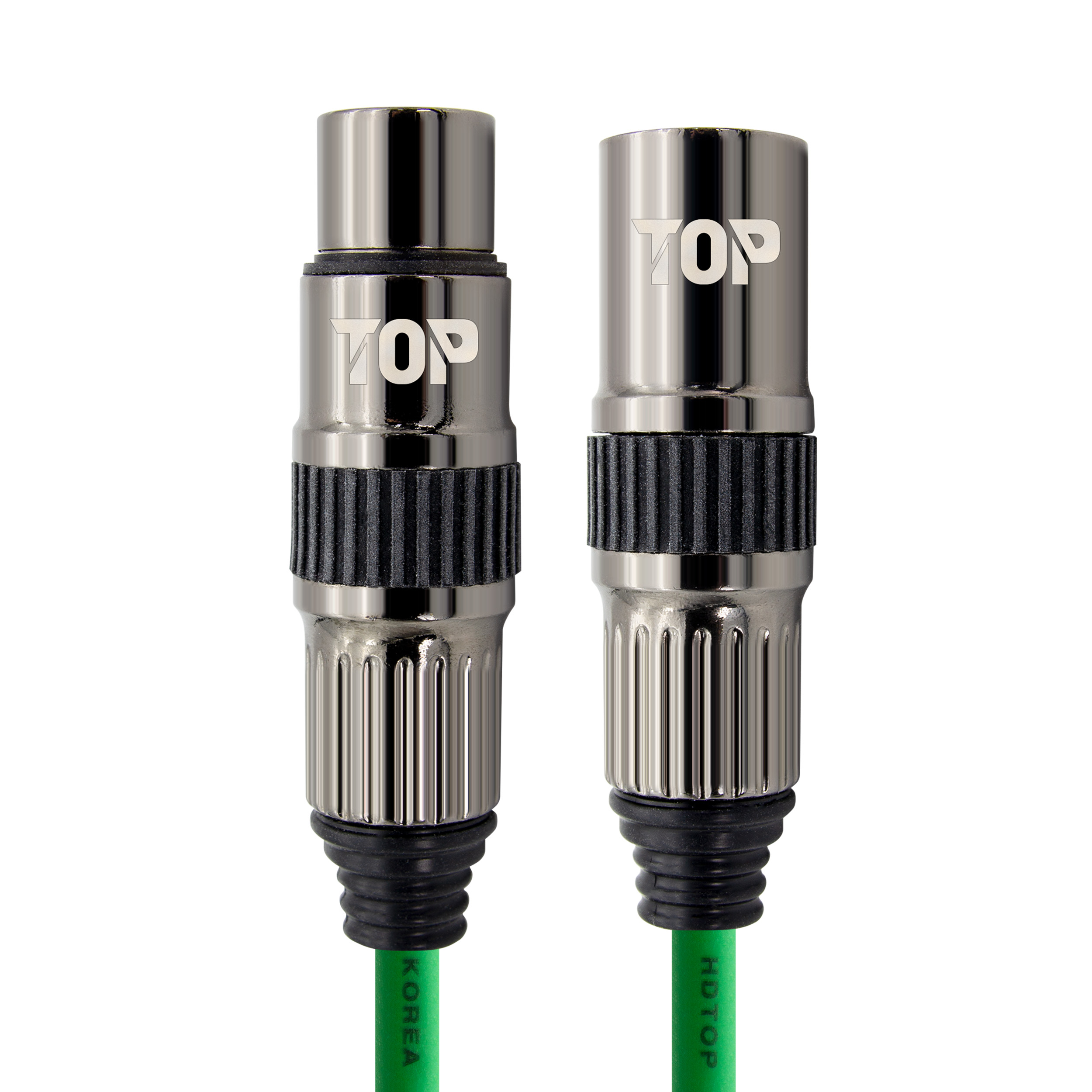 탑라인에이치디 HDTOP XLR 암수 마이크 연장 케이블 메탈그린 (30m, HT-TP6884)_이미지