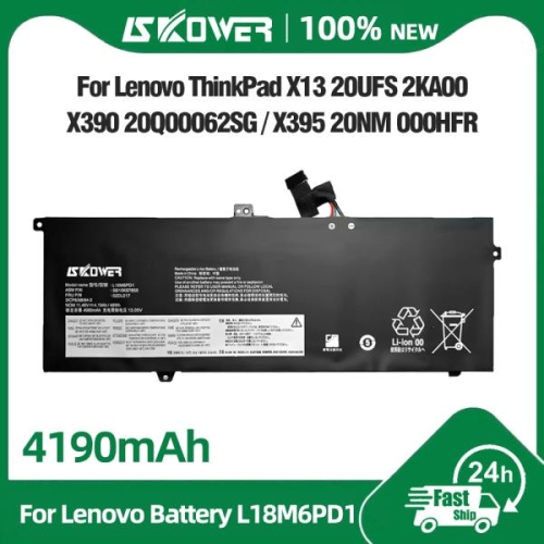 레노버 SKOWER L18M6PD1 배터리 씽크패드 TP00106A X390 X13 1세대 2020 02DL017 SB10K97655_이미지