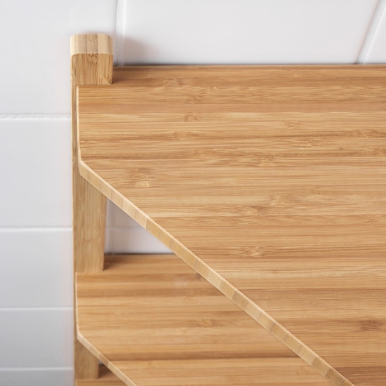 이케아 로그룬드 코너선반 장식장 4단 원목 340_이미지