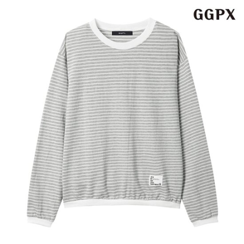 연승어패럴 GGPX 여성 단가라 배색 맨투맨 GPALW002D