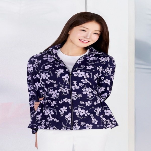 2025 봄 신상 여성 빅플라워 프린트 점퍼 1L-21334