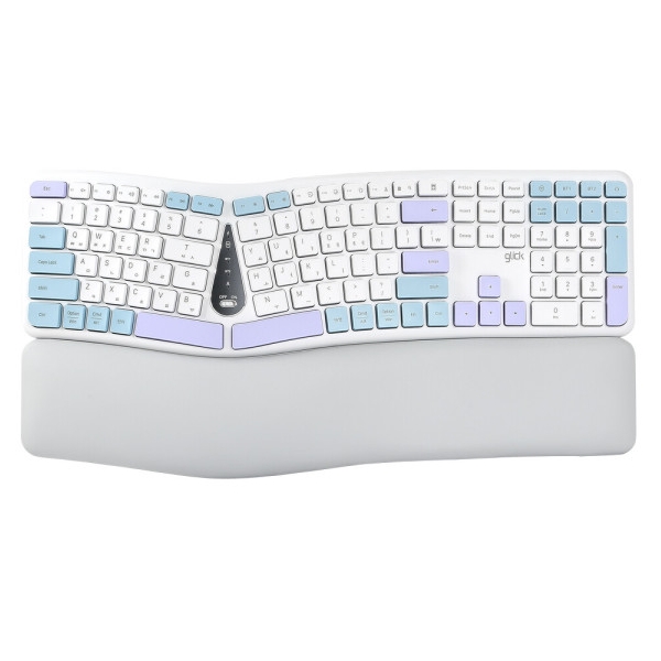 지클릭커 OFFICEPRO EK300 인체공학 무선 (스카이 블루)_이미지