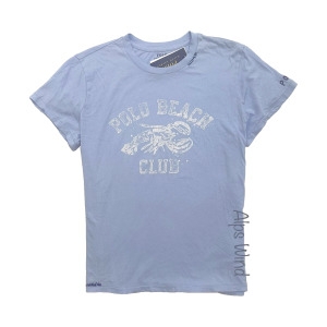 랄프로렌 폴로 여성 비치 클럽 그래픽 반팔 티셔츠 블루 SZ.L 2783537