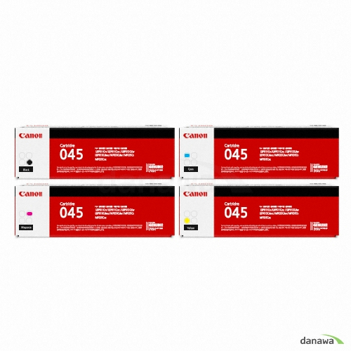 Canon  정품 CRG-045BK, CRG-045C, CRG-045M, CRG-045Y 4색 세트