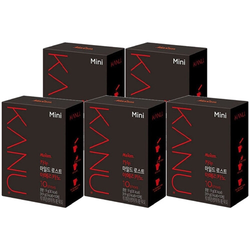 동서식품 카누 미니 마일드로스트 아메리카노 50T 10 T 5 개입