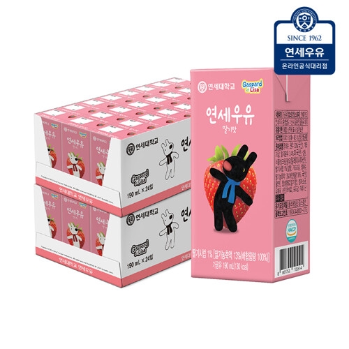 연세유업 멸균우유 딸기우유 48팩_이미지