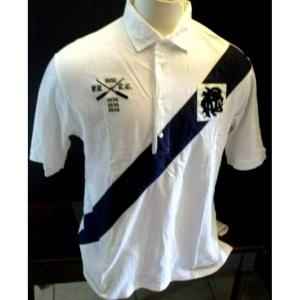 랄프로렌 폴로 반팔 셔츠 화이트 블루 배너 사이즈 XLT 1900108