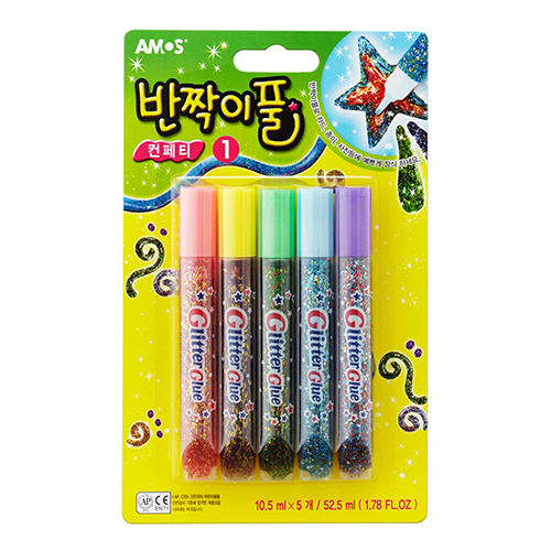 아모스 반짝이풀 컨페티1 10.5ml 5색