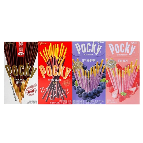 해태제과 포키 3개+포키극세3개+포키딸기3개+포키블루베리 or 포키황금버터 3개 총12개 1세트_이미지