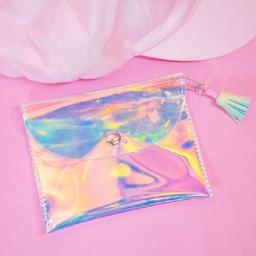 예쁜지갑 26E244 레이저레더 똑딱이 카드지갑-화이트2OC