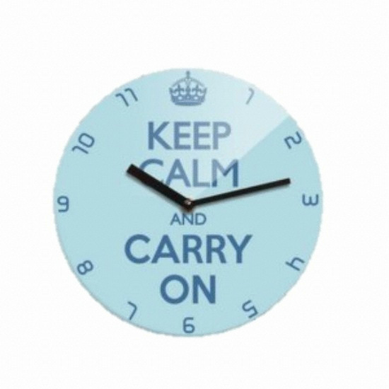 녹스디자인 Reflex KEEP CALM AND CARRY ON 무소음벽시계(소) KYE220-SB