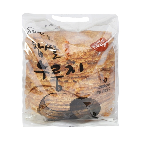 라이스웰 황동판에 구운 찹쌀 누룽지 1kg (1개)