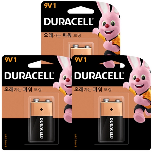 듀라셀 알카라인 9V (3개)_이미지