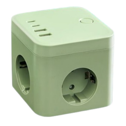 라이프썸 3구 16A USB 고용량 큐브 멀티탭 (1.8m)