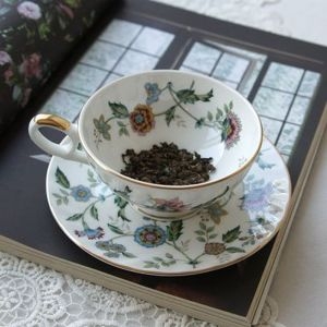 본차이나 미하루 홍차잔 2인세트 Ver2/찻잔/고급찻잔/예쁜찻잔/선물용찻잔/플라워찻잔/도자기찻잔/꽃무늬찻