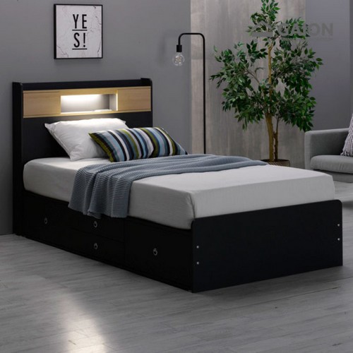 가이온 폴린트 높은서랍 LED침대 SS (CL라텍스20T본넬)