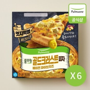 풀무원 골드 크러스트 피자 베이컨 파이브 치즈 479g (6개)