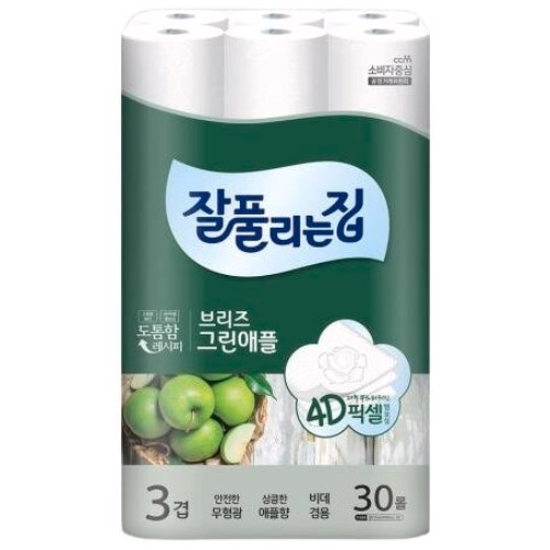 잘풀리는집 브리즈 그린애플 25m (30롤) (1팩)_이미지