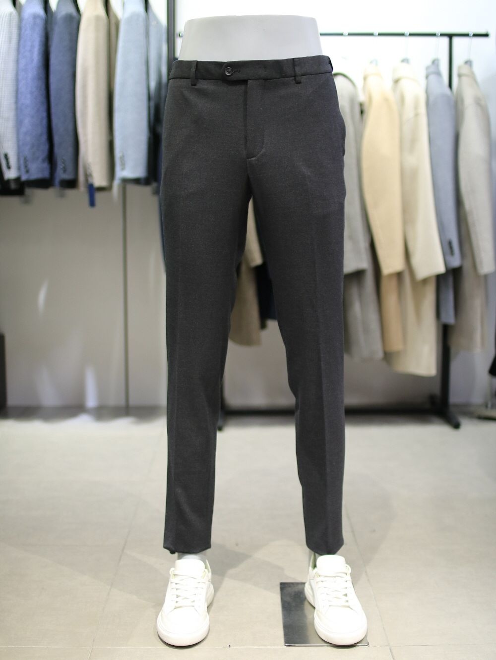 바쏘옴므 밴딩 스판 TASMANIA 캐시미어 울 블렌드 슬랙스 42WS4PS61A42