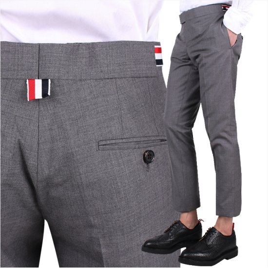 톰브라운 로우라이즈 사이드탭 울 슬랙스 MTC159A 00626 035이미지입니다. 누르면 해당 게시물로 새창이동합니다.