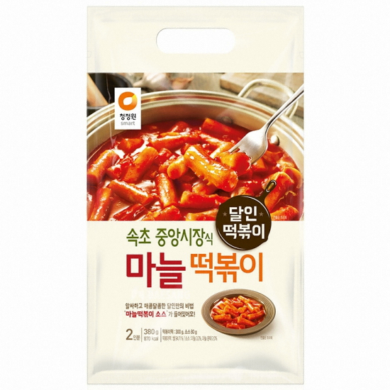 대상 청정원 속초중앙시장식 마늘 떡볶이 2인분 380g (2개)_이미지