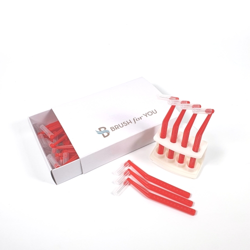 L형 치간칫솔 SSSS 0.6mm 50p + 거치대 50개입