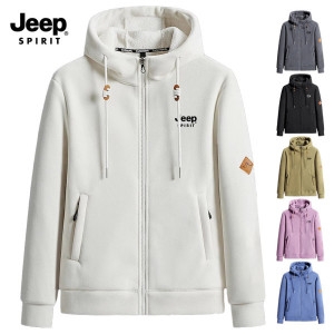 JEEP SPIRIT 양털 후리스 안감 후드 집업 점퍼 겉감 기모 안감 플리스 재킷_JP23558