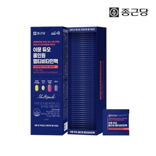 종근당 이뮨 듀오 올인원 멀티비타민팩 30포