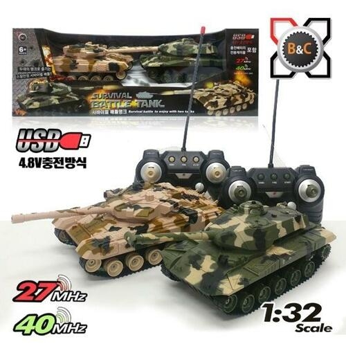 서바이벌 배틀탱크 RC / 색상 랜덤