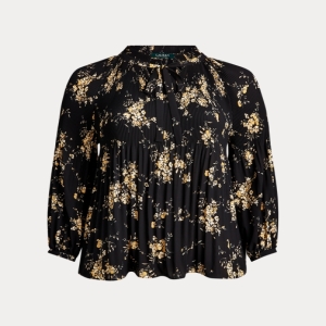  폴로랄프로렌 Floral Tie Neck Georgette Top 상품이미지
