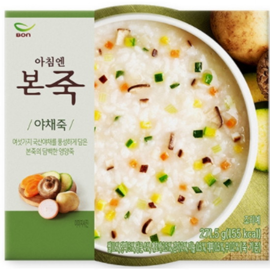 본아이에프 본죽 아침엔 본죽 야채죽 271.5g이미지입니다. 누르면 해당 게시물로 새창이동합니다.