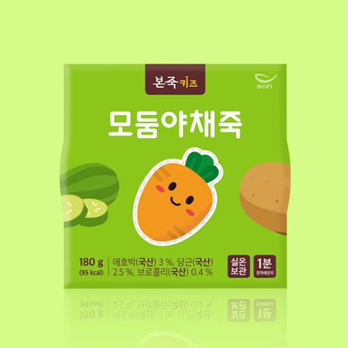 베이비본죽 본죽키즈 모듬야채죽 180g (1개)_이미지