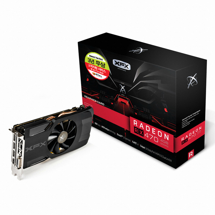 XFX �󵥿� RX 470 �������� Mini OC D5 4GB