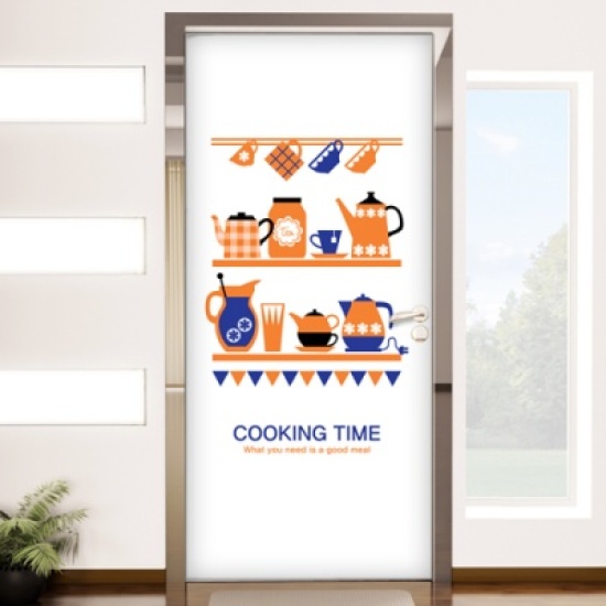 꾸밈 im423 행복가득한주방 현관문시트지