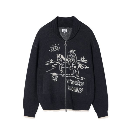 와키윌리 MD PICK WACKY WILLY 웨스턴 그래픽 가디건 네이비 WA2503CD11NA 130747