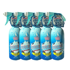 LG생활건강 온더바디 발을씻자 코튼 풋샴푸 쿨링 385ml (5개)
