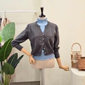  포커스 가디건 레이어드 반폴라 니트 FW5J9KT5293