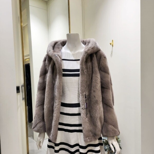 기타 예본모피 휘메일 후드 소매 호리젠탈 코펜하겐 밍크자켓 Y-277HD/24_이미지