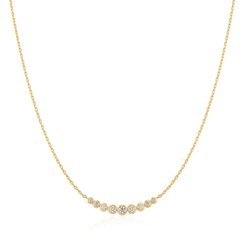 아니아하이에 골드 그라데이션 베젤 925 실버 목걸이 N075-08G